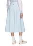 Back View - Click To Enlarge - THOM BROWNE  - Striped Grosgrain Tab A-Line Flare Midi Skirt
