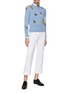 Figure View - Click To Enlarge - THOM BROWNE  - Birds And Bees Intarsia 4 Bar Stripe Wool Blend Crewneck Sweater