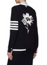 Back View - Click To Enlarge - THOM BROWNE  - 4 Bar Flower Intarsia V-Neck Cotton Knit Cardigan