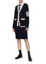 Figure View - Click To Enlarge - THOM BROWNE  - 4 Bar Flower Intarsia V-Neck Cotton Knit Cardigan