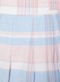  - THOM BROWNE  - Dropped Back Check Cotton Pleated Mini Skirt