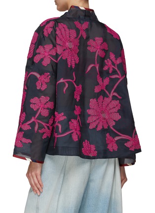 Back View - Click To Enlarge - BIYAN - Floral Embroidery Open Front Jacket