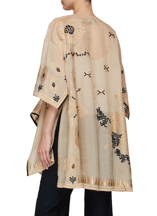 Back View - Click To Enlarge - BIYAN - Embroidered Silk Cape Top