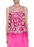 Main View - Click To Enlarge - BIYAN - Floral Cord Embroidery Sheer Tulle Top