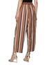 Back View - Click To Enlarge - BIYAN - Striped Silk Cotton Cropped Leg Pants