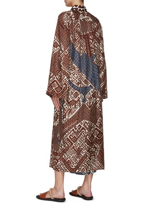 Back View - Click To Enlarge - BIYAN - Ethnic Print Silk Shirt Dress