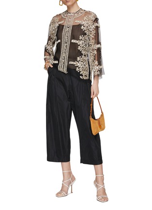 Figure View - Click To Enlarge - BIYAN - Pleat Detail High Waist Tapered Pants