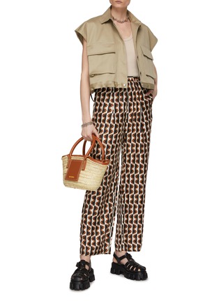 Figure View - Click To Enlarge - BIYAN - All Over Graphic Print Straight Leg Pants