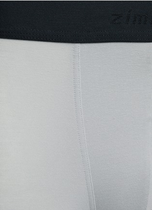 Detail View - Click To Enlarge - ZIMMERLI - Logo Jacquard Elasticated Waistband Boxer Briefs