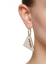 Figure View - Click To Enlarge - PRADA - Zirconia Gold Toned Metal Triangular Drop Earring — Right