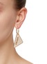 Figure View - Click To Enlarge - PRADA - Zirconia Gold Toned Metal Triangular Drop Earring — Left