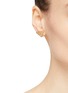 Figure View - Click To Enlarge - PRADA - Zirconia Gold Toned Metal Triangular Stud Earring