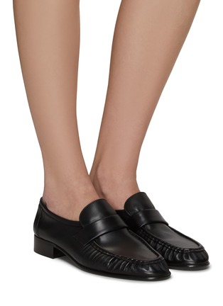 Figure View - Click To Enlarge - THE ROW - Almond Toe Calfskin Leather Loafers