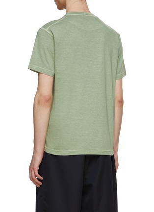 Back View - Click To Enlarge - STONE ISLAND - ‘Fissato’ Logo Patch Crewneck T-Shirt