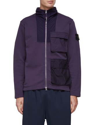 Main View - Click To Enlarge - STONE ISLAND - Ripstop Cotton Fleece Jacket