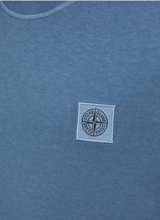  - STONE ISLAND - Logo Patch Dyed Cotton Crewneck T-Shirt