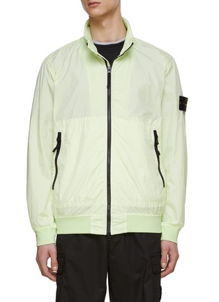 Main View - Click To Enlarge - STONE ISLAND - Crinkled Surface Stand Collar Zip Up Jacket
