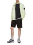 Figure View - Click To Enlarge - STONE ISLAND - Crinkled Surface Stand Collar Zip Up Jacket