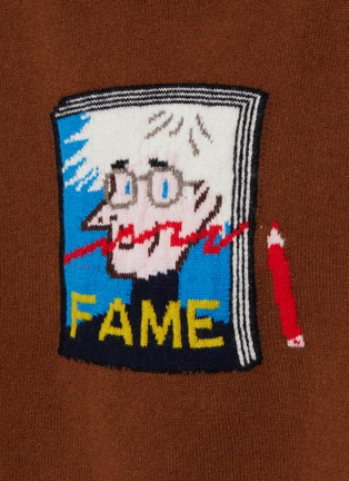 Detail View - Click To Enlarge - DREYDEN - x Mr Slowboy 'Warhol’ Graphic Cashmere Knit Kids Sweater