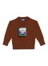 Main View - Click To Enlarge - DREYDEN - x Mr Slowboy 'Warhol’ Graphic Cashmere Knit Kids Sweater