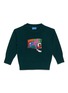 Main View - Click To Enlarge - DREYDEN - x Mr Slowboy 'Goodnight Moon’ Graphic Cashmere Knit Kids Sweater