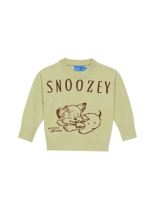 Main View - Click To Enlarge - DREYDEN - ‘Snoozey’ Graphic Cashmere Knit Kids Sweater
