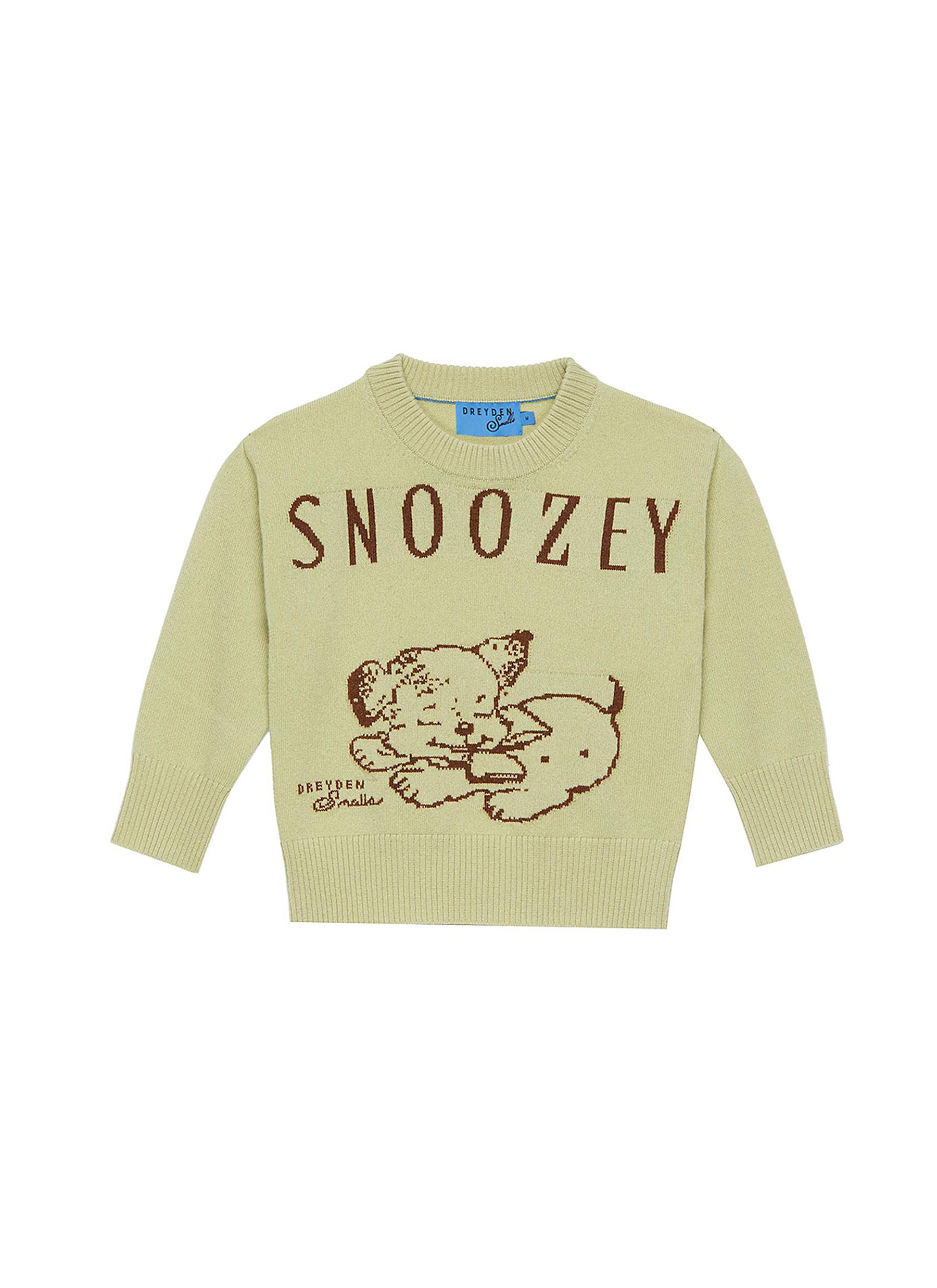 'Snoozey' Graphic Cashmere Knit Kids Sweater