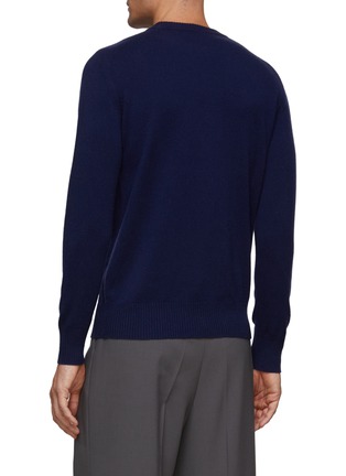 Back View - Click To Enlarge - DREYDEN - x Mr Slowboy 'The Londoner’ Graphic Cashmere Knit Sweater