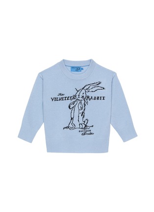 Main View - Click To Enlarge - DREYDEN - ‘The Velveteen Rabbit’ Graphic Cashmere Knit Kids Sweater