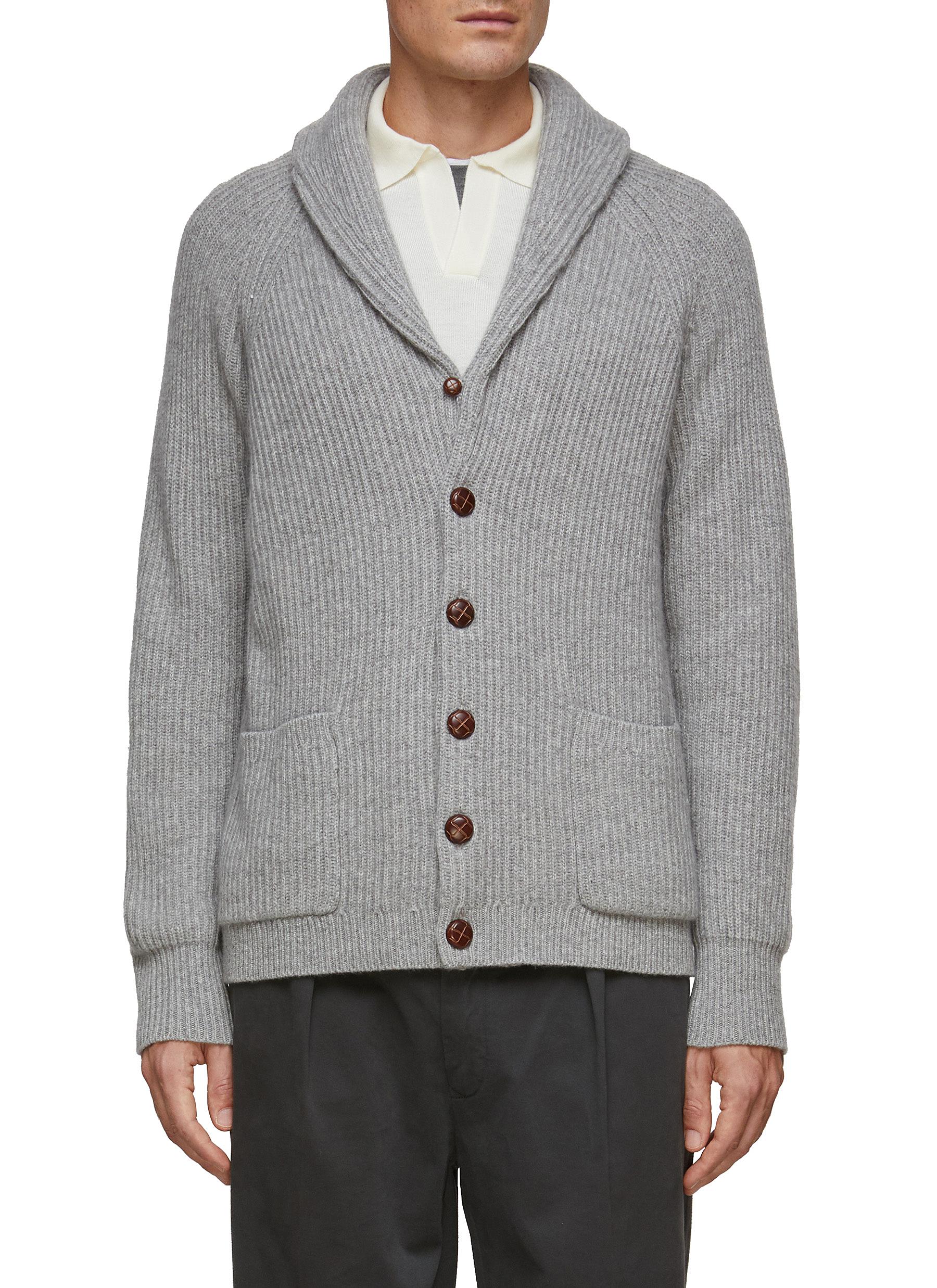 搬入設置サービス付 lace collar check knit cardigan epine