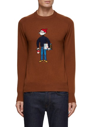 Main View - Click To Enlarge - DREYDEN - x Mr Slowboy 'The Artist’ Graphic Cashmere Knit Sweater