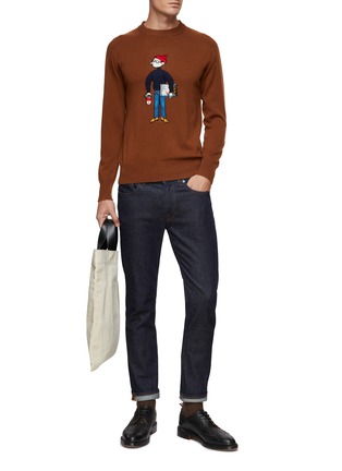 Figure View - Click To Enlarge - DREYDEN - x Mr Slowboy 'The Artist’ Graphic Cashmere Knit Sweater