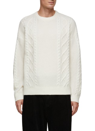 Main View - Click To Enlarge - DREYDEN - Chunky Cashmere Knit Crewneck Sweater