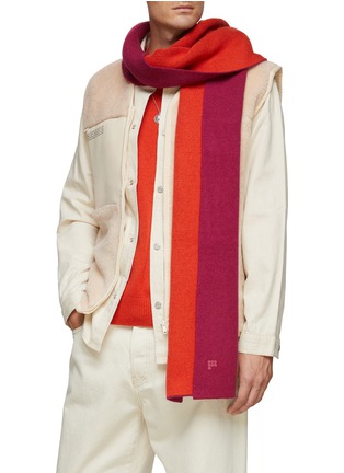 Figure View - Click To Enlarge - PANGAIA - BICOLOR RECYCLED CASHMERE SCARF