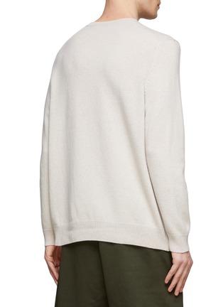 Back View - Click To Enlarge - PANGAIA - CREWNECK LONG SLEEVE CASHMERE WOOL BLEND KNIT SWEATER
