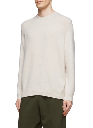 Front View - Click To Enlarge - PANGAIA - CREWNECK LONG SLEEVE CASHMERE WOOL BLEND KNIT SWEATER