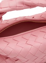 Pink Jodie mini Intrecciato-leather clutch bag