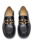 Figure View - Click To Enlarge - BOTTEGA VENETA - ‘Monsieur’ Buckle Appliqué Patent Leather Loafers