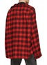 Back View - Click To Enlarge - BALENCIAGA - Oversized Cotton Flannel Button Up Shirt