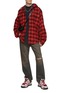 Figure View - Click To Enlarge - BALENCIAGA - Oversized Cotton Flannel Button Up Shirt