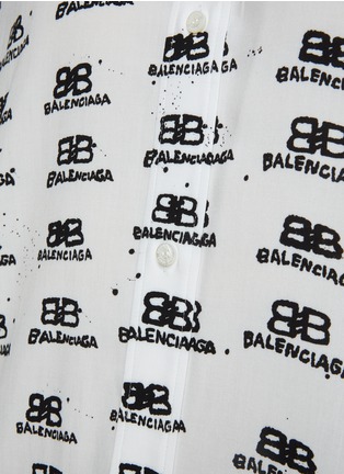  - BALENCIAGA - ‘BB’ Hand Drawn Monogram Button Up Shirt