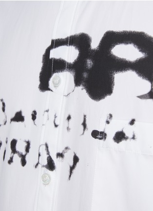  - BALENCIAGA - ‘Dirty BB’ Logo Print Button Up Shirt