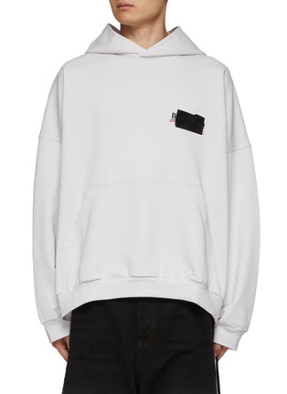 Main View - Click To Enlarge - BALENCIAGA - Gaffer Logo Oversized Cotton Hoodie