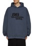 Main View - Click To Enlarge - BALENCIAGA - OVERSIZED LOGO PRINT PULLOVER HOODIE
