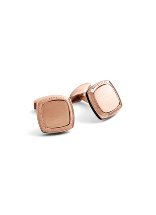 Main View - Click To Enlarge - TATEOSSIAN - 2 MICRON ROSE GOLD PLATED STERLING SILVER SIGNATURE CLASSIC SQUARE CUFFLINKS