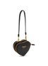 Detail View - Click To Enlarge - PRADA - Logo Plaque Heart Shaped Saffiano Leather Mini Pouch