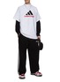 Figure View - Click To Enlarge - BALENCIAGA - X ADIDAS TREFOIL LOGO EMBROIDERED MOCK NECK SHORT SLEEVE T-SHIRT