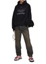 Figure View - Click To Enlarge - BALENCIAGA - x adidas Trefoil Logo Print Cotton Oversized Hoodie