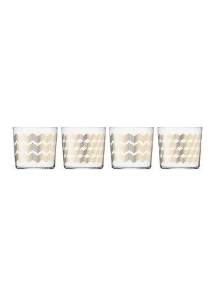 Main View - Click To Enlarge - LSA - Chevron Glass Tumblers 310ml — Set Of 4