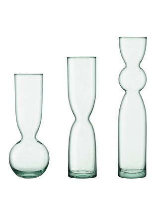 Main View - Click To Enlarge - LSA - Canopy Recycled Glass Trio Vase Set